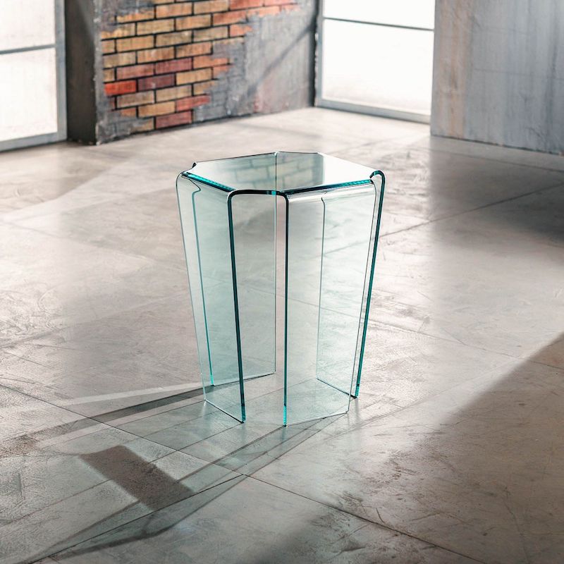 Tavolini in vetro curvato: figura 8